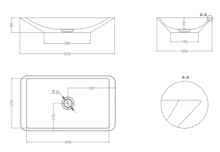 Накладная раковина Salini Callista 03 S-Sense 1101107G 58см белый глянцевый